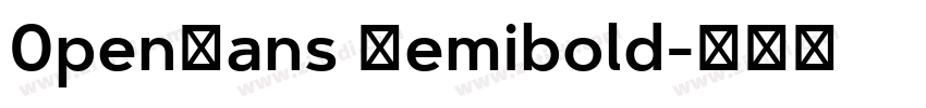 0penSans Semibold字体转换